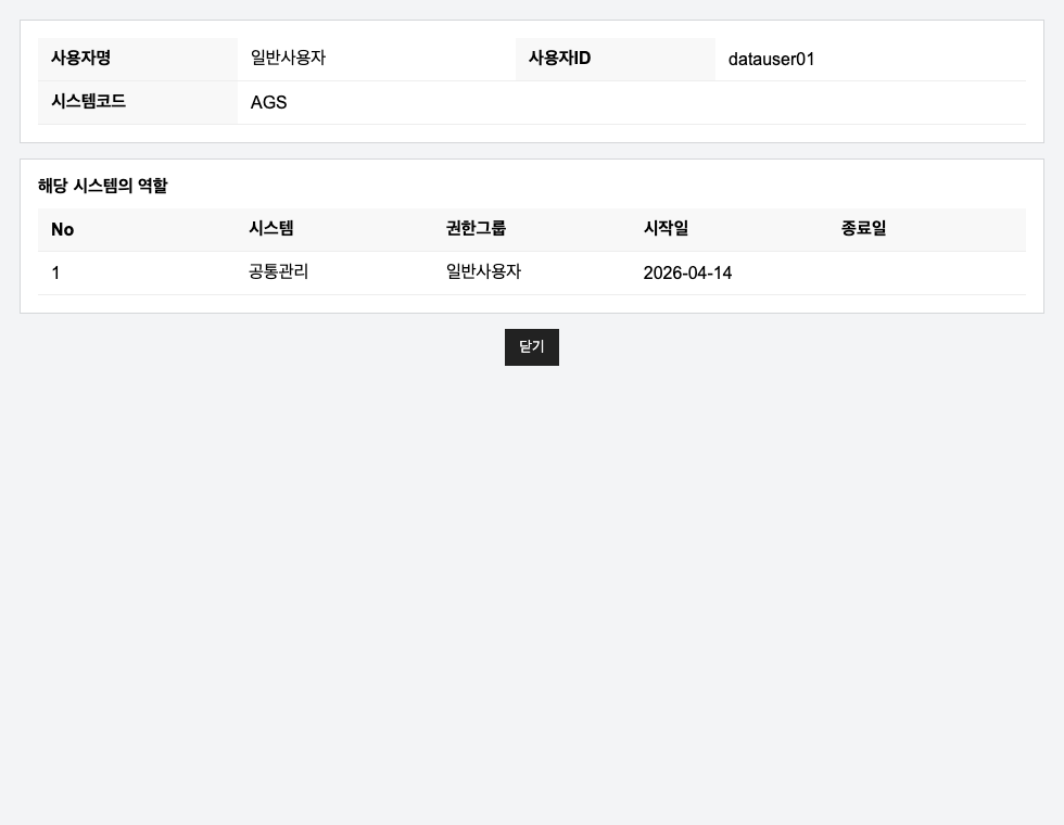 시스템별 역할 상세 팝업